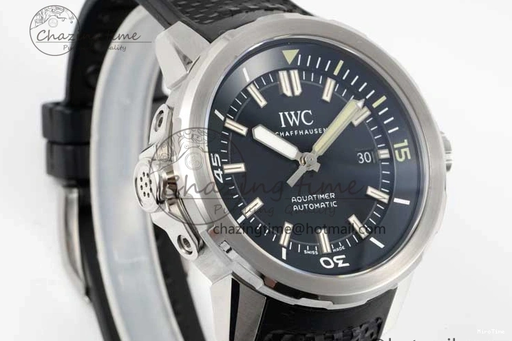 MIROTIME 0311 TechFriendly Aquatimer SS IW3290 RSF 1:1 Best Edition Black Dial on Black Rubber Strap A 7076